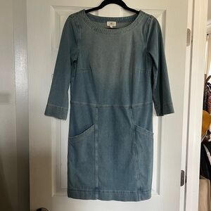 AG long sleeve denim dress